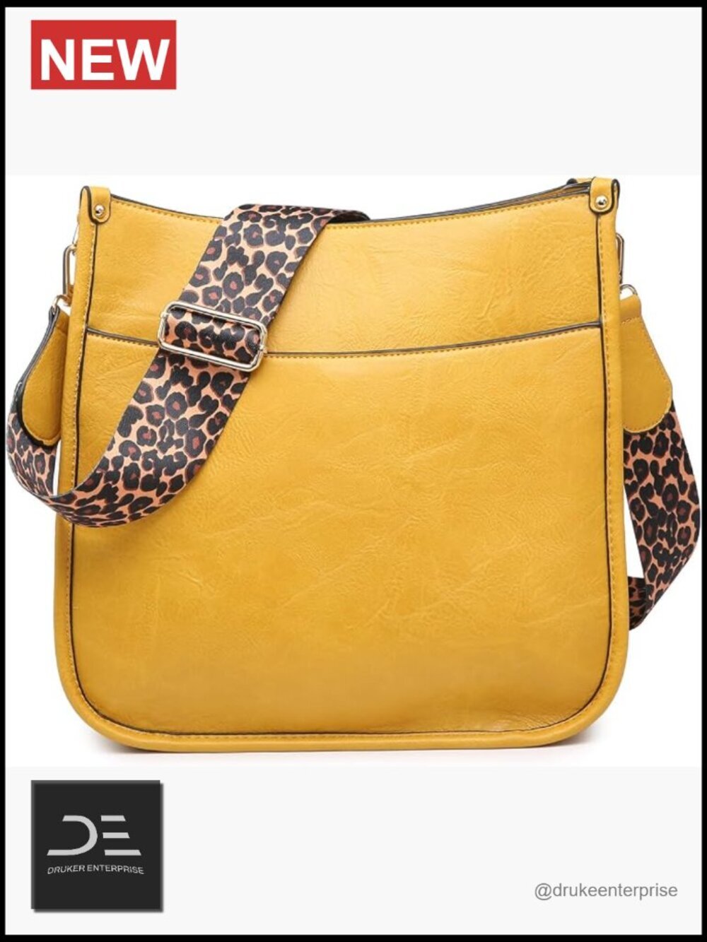 Vegan Leather Hobo Crossbody Bag with Wide Adjustable Guitar Strap